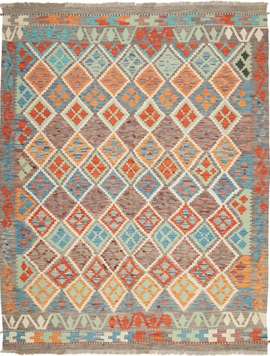 Afghan rug Kilim Afghan 6'9"x5'3" 6'9"x5'3", Persian Rug Woven by hand