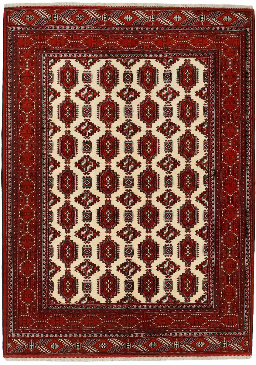 Persian Rug Turkaman 9'6"x6'9" 9'6"x6'9", Persian Rug Knotted by hand