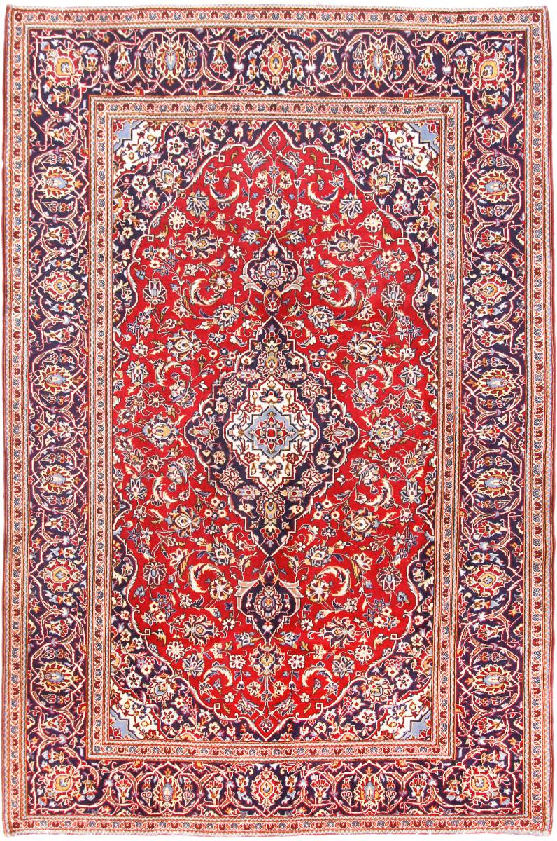 Tapis persan Kashan 297x197 297x197, Tapis persan Noué à la main