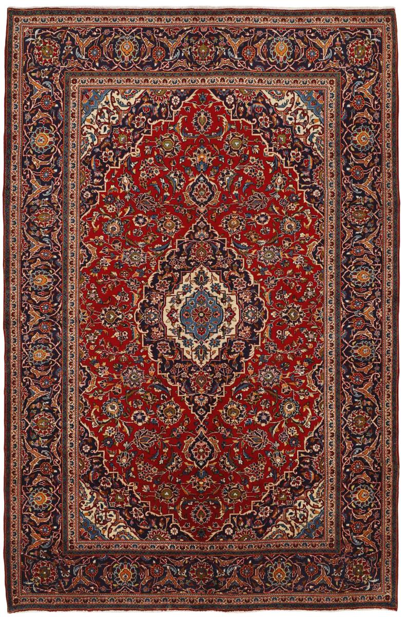 Tapis persan Kashan 10'3"x6'6" 10'3"x6'6", Tapis persan Noué à la main