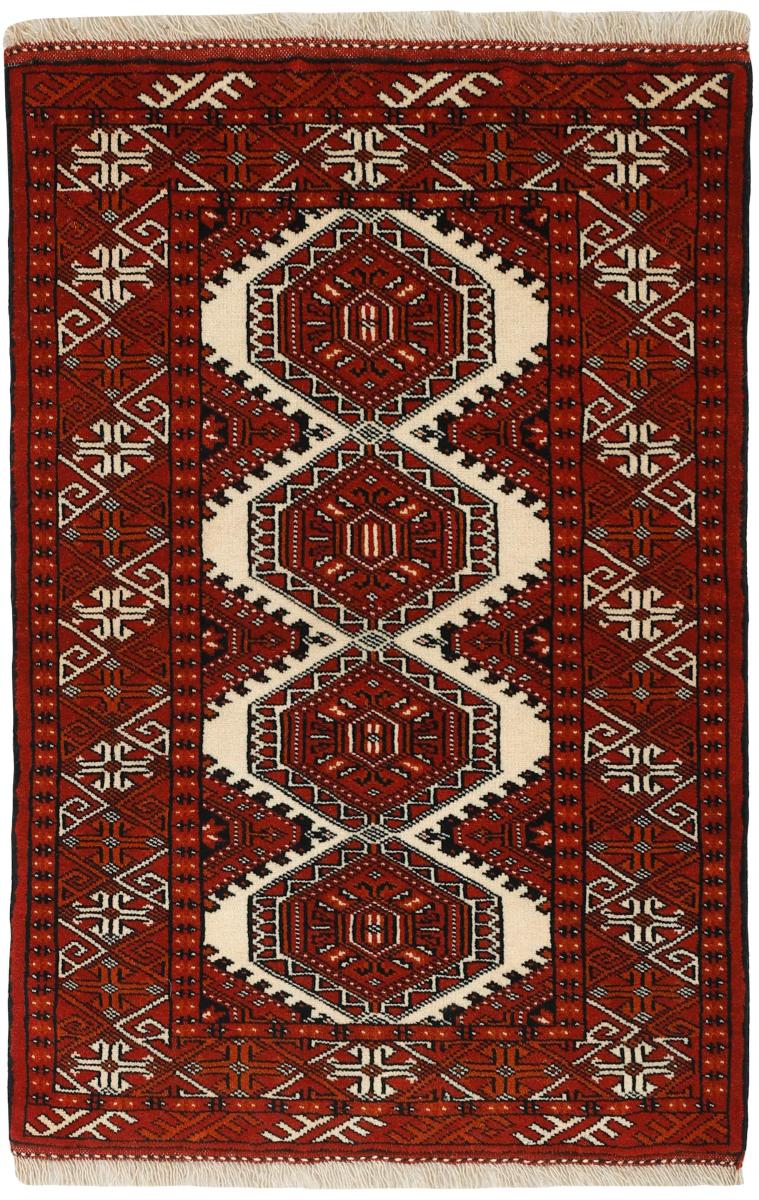 Περσικό χαλί Turkaman 3'10"x2'7" 3'10"x2'7", Περσικό χαλί Οι κόμποι έγιναν με το χέρι