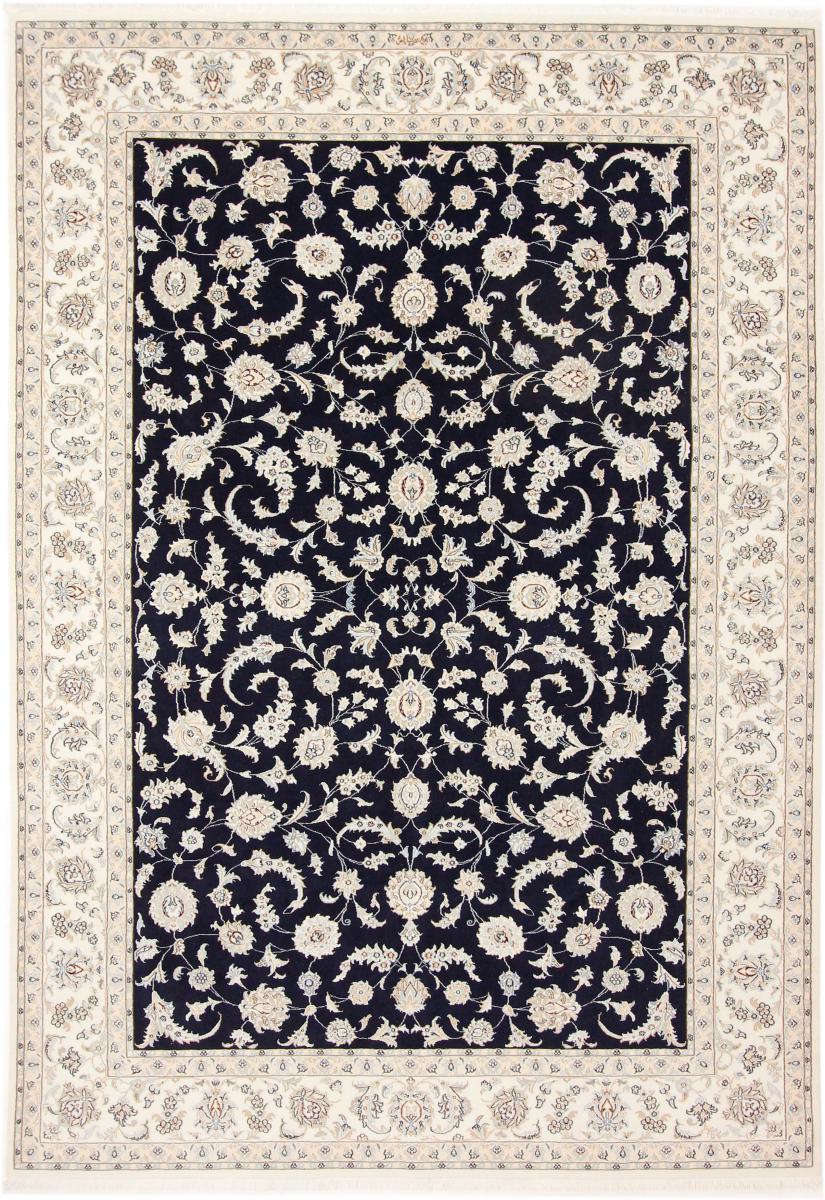 Tapis persan Naïn 9La Signé 9'6"x6'6" 9'6"x6'6", Tapis persan Noué à la main