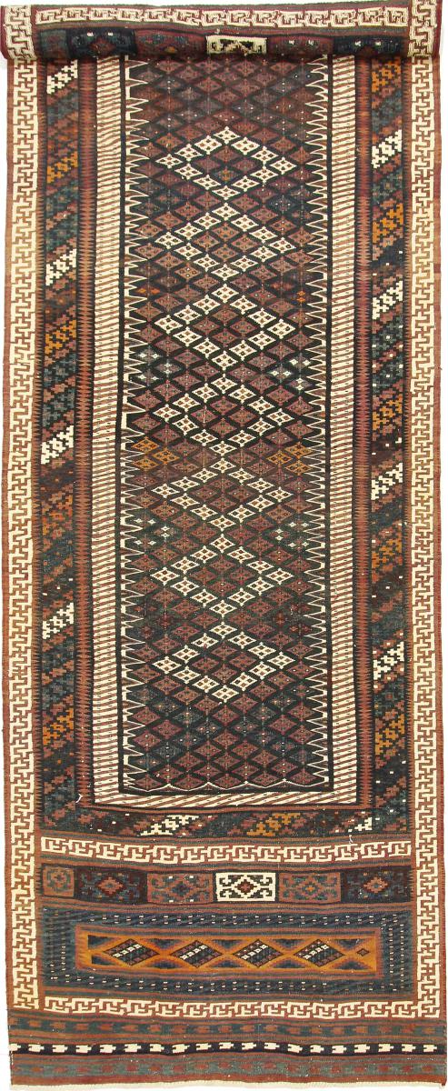 Persialainen matto Kelim Fars Azerbaijan Antiikki 15'1"x4'10" 15'1"x4'10", Persialainen matto kudottu