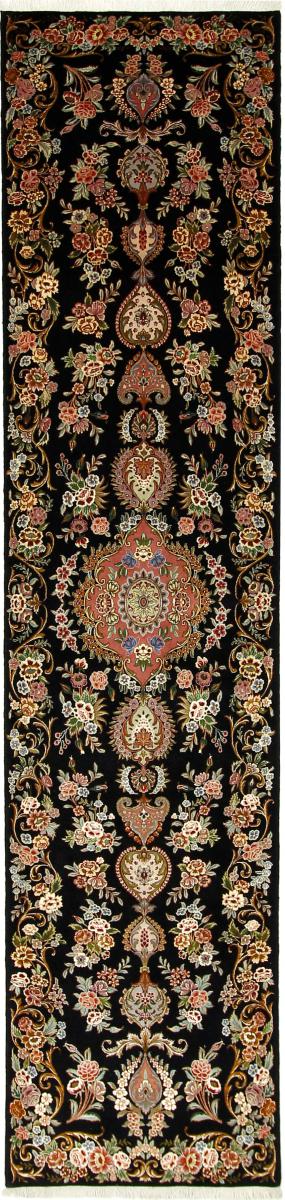 Persian Rug Tabriz 55Raj 12'10"x2'11" 12'10"x2'11", Persian Rug Knotted by hand