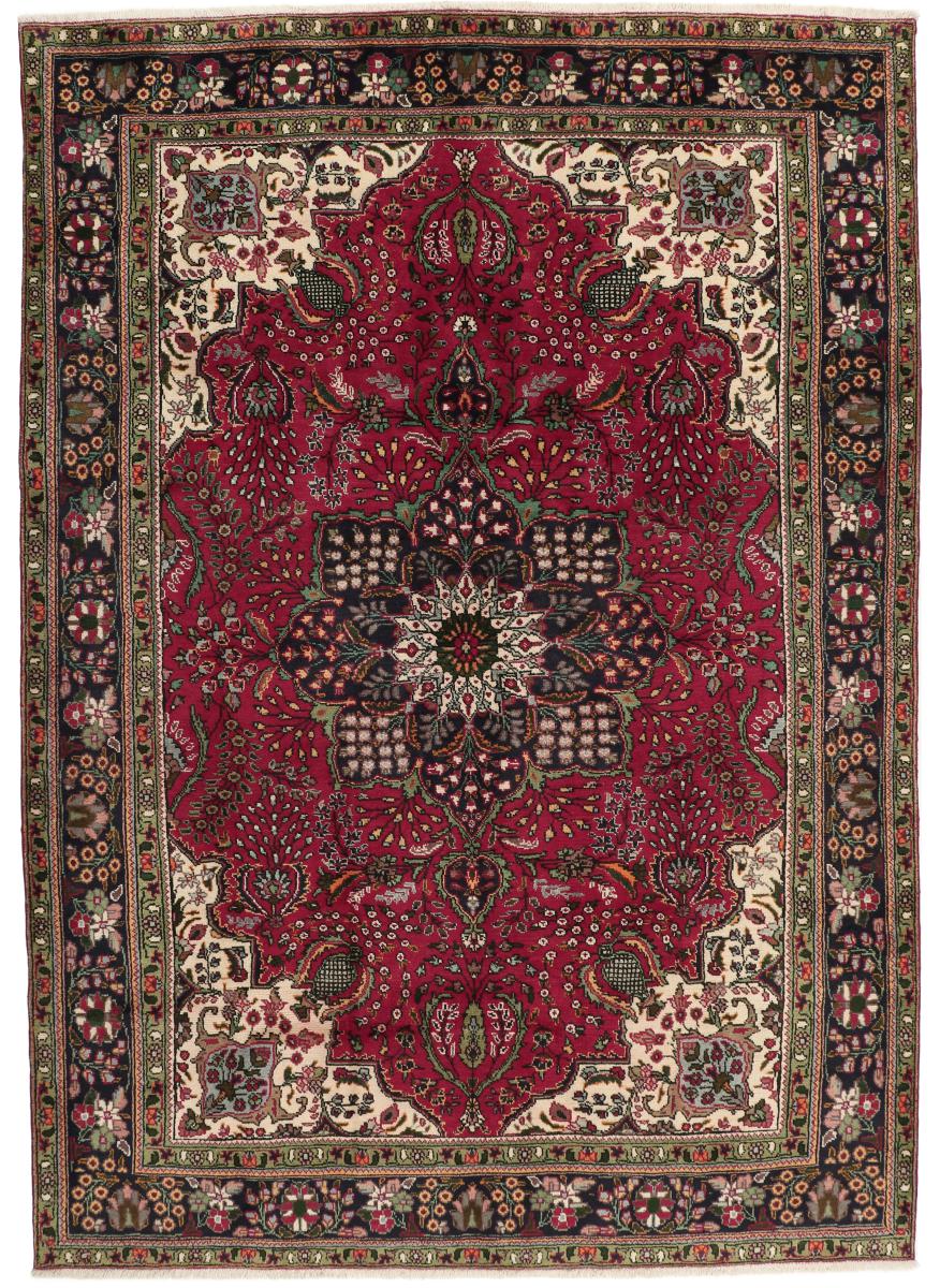 Persian Rug Tabriz 9'10"x7'1" 9'10"x7'1", Persian Rug Knotted by hand