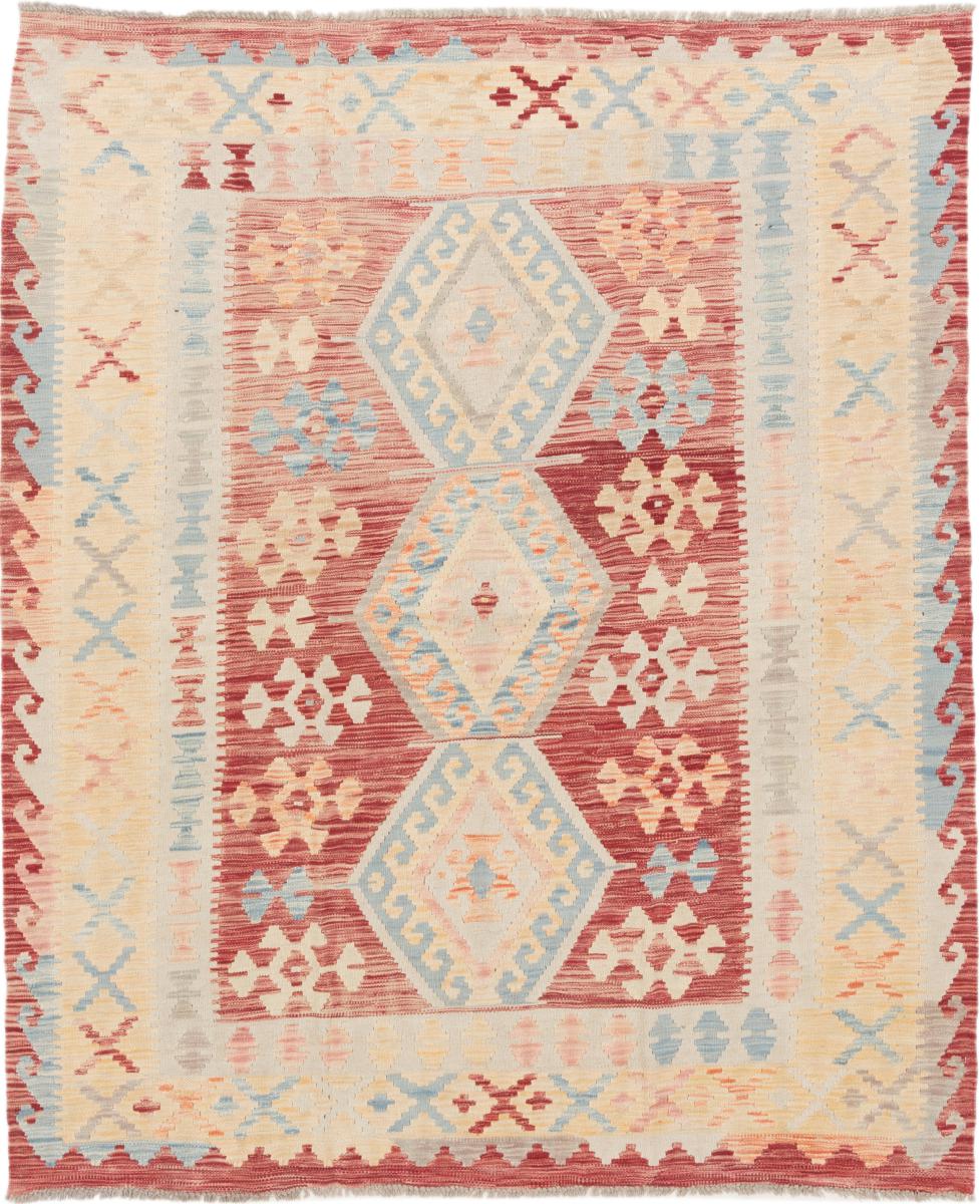 Afghanischer Teppich Kelim Afghan 195x163 195x163, Perserteppich Handgewebt