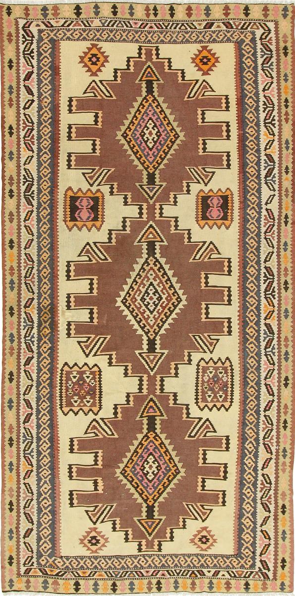 Alfombra persa Kilim Fars Azerbaijan Antiguo 315x156 315x156, Alfombra persa Tejido a mano