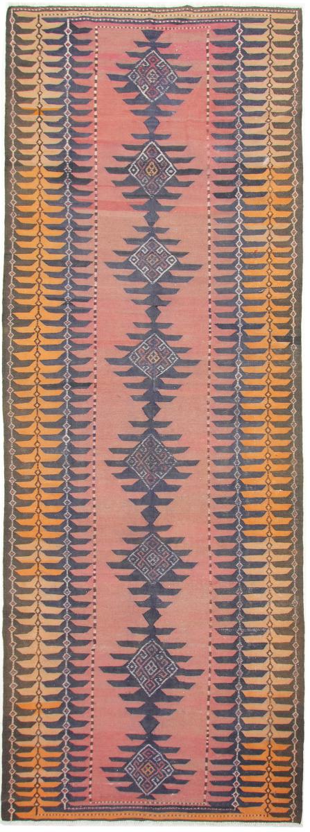 Perzisch tapijt Kilim Fars Azerbeidzjan Antiek 416x147 416x147, Perzisch tapijt Handgeweven