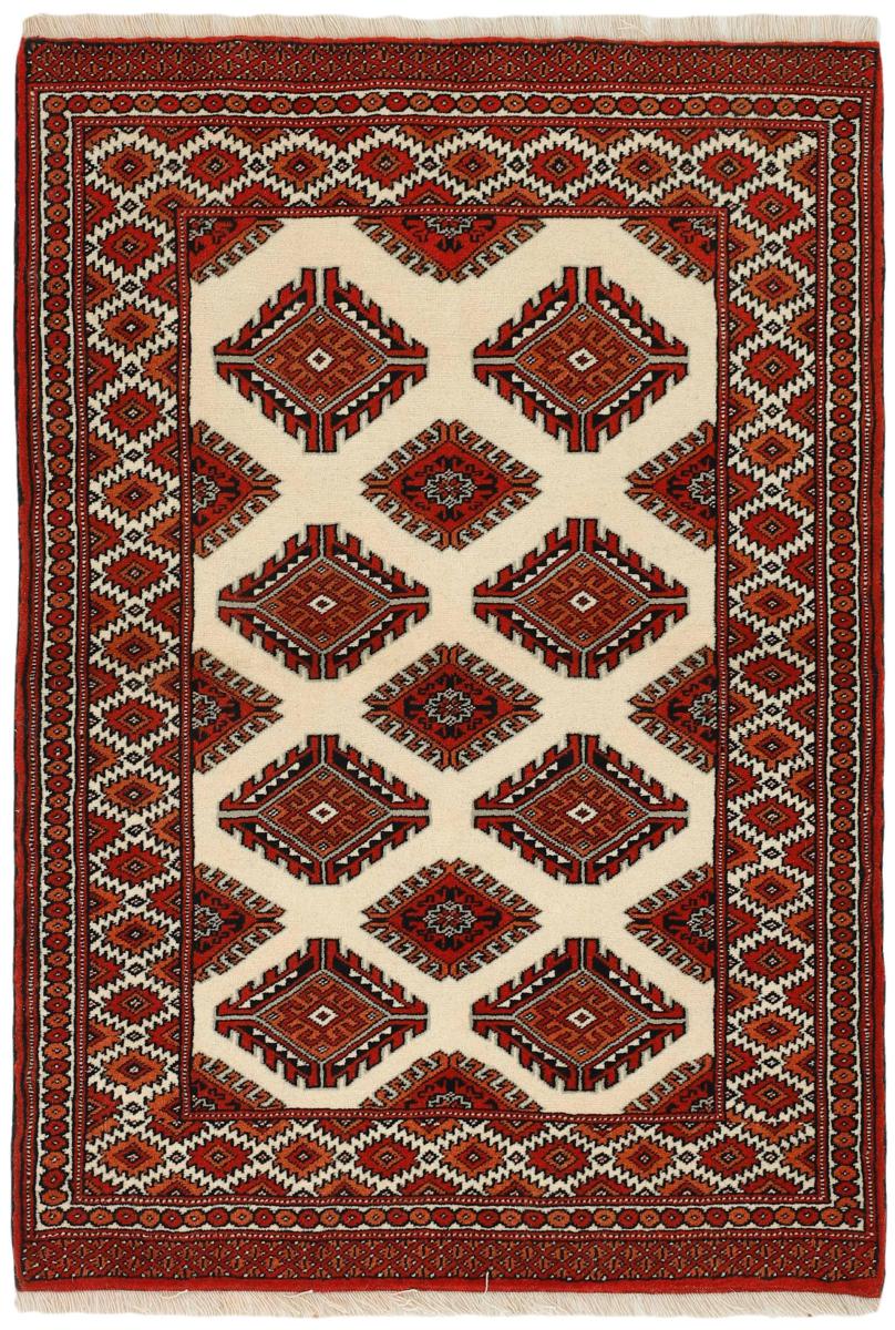Persian Rug Turkaman 4'0"x2'9" 4'0"x2'9", Persian Rug Knotted by hand