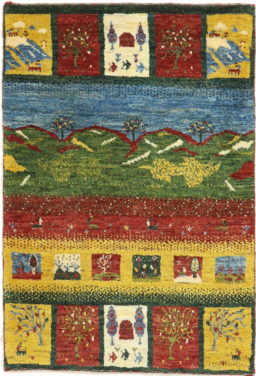 Perzisch tapijt Perzisch Gabbeh Loribaft Nature 90x63 90x63, Perzisch tapijt Handgeknoopte