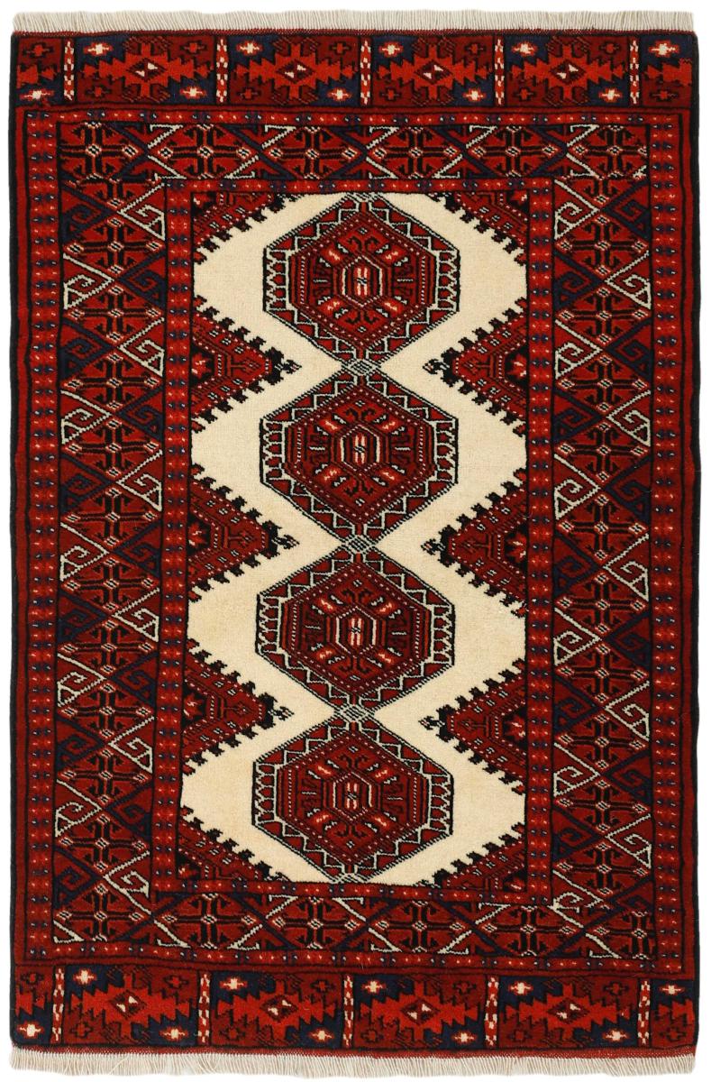 Tapis persan Turkaman 4'0"x2'8" 4'0"x2'8", Tapis persan Noué à la main