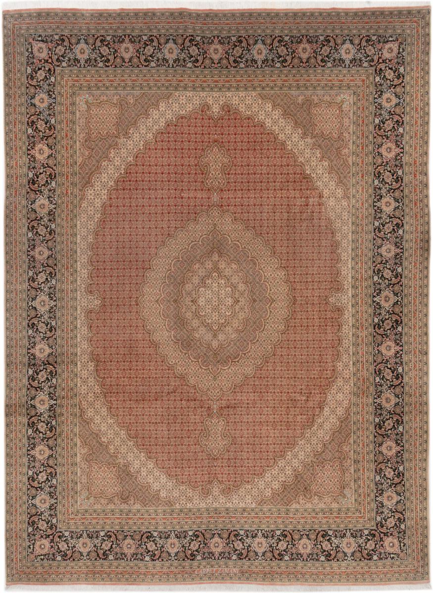 Persian Rug Tabriz 50Raj 12'11"x9'9" 12'11"x9'9", Persian Rug Knotted by hand