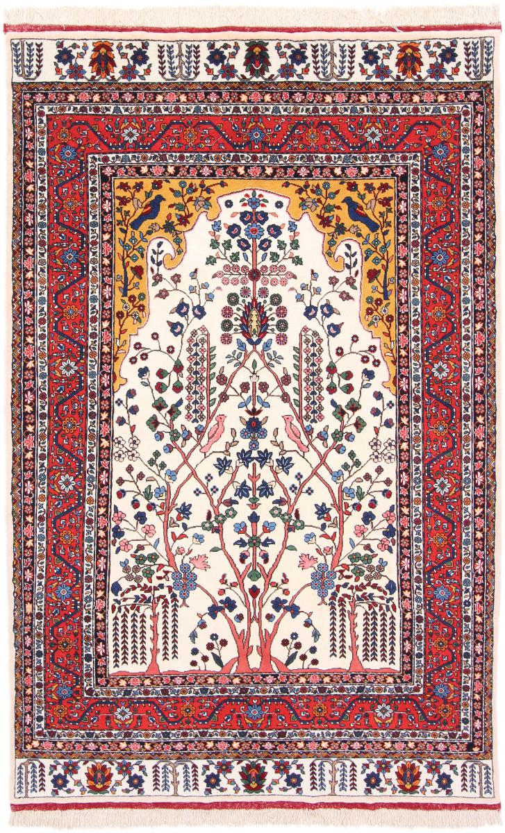 Persian Rug Mashhad Silk Warp 6'6"x4'0" 6'6"x4'0", Persian Rug Knotted by hand