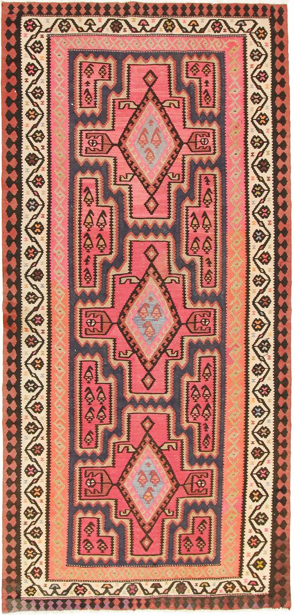 Persian Rug Kilim Fars Azerbaijan Antique 9'11"x4'9" 9'11"x4'9", Persian Rug Woven by hand