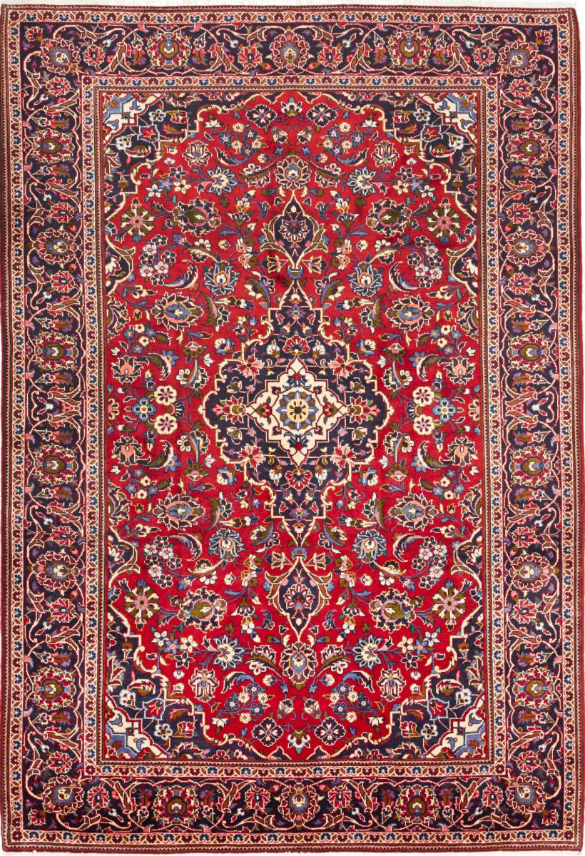 Persian Rug Keshan 9'7"x6'7" 9'7"x6'7", Persian Rug Knotted by hand