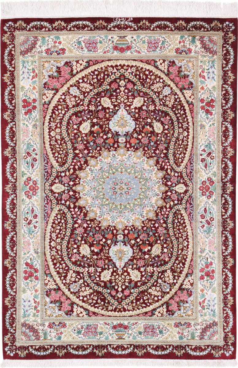 Persian Rug Qum Silk 143x100 143x100, Persian Rug Knotted by hand