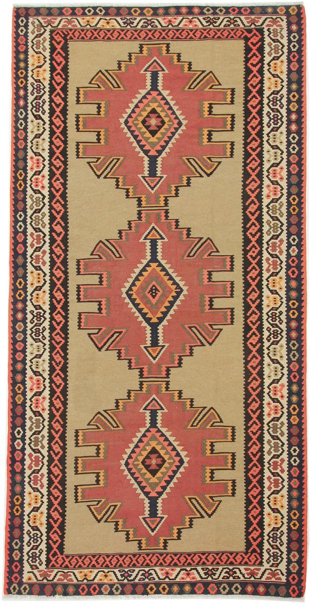 Tapis persan Kilim Fars Azerbaijan Antique 313x157 313x157, Tapis persan Tissé à la main