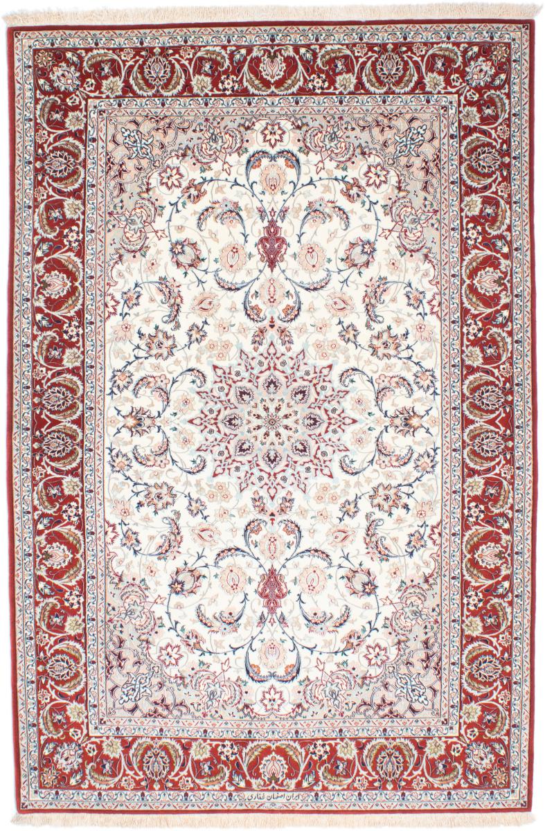 Perzsa szőnyeg Iszfahán Selyemfonal 7'10"x5'1" 7'10"x5'1", Perzsa szőnyeg Kézzel csomózva
