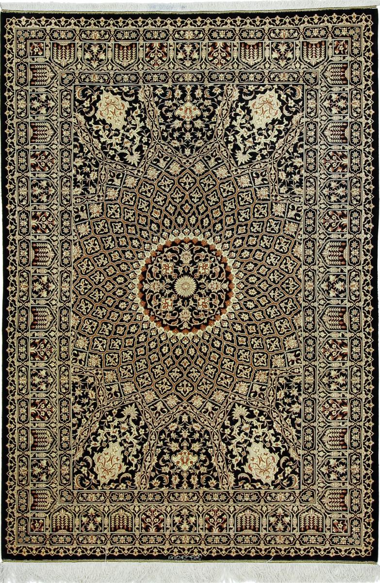 Persian Rug Qum Silk 193x131 193x131, Persian Rug Knotted by hand