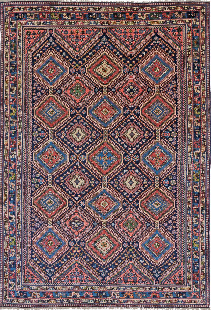 Persian Rug Ghashghai Aliabad 10'2"x6'10" 10'2"x6'10", Persian Rug Knotted by hand