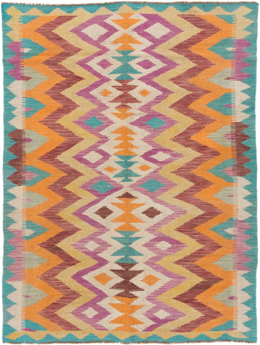 Alfombra afgana Kilim Afghan 193x146 193x146, Alfombra persa Tejido a mano