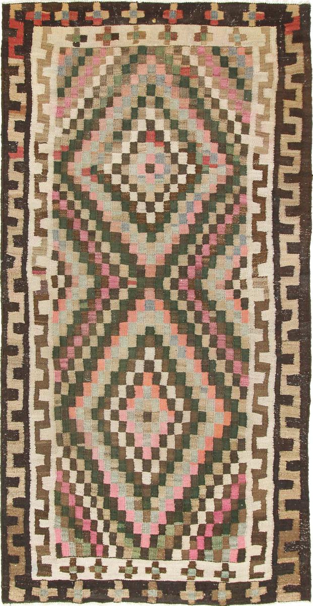 Perserteppich Kelim Fars Azerbaijan Antik 305x158 305x158, Perserteppich Handgewebt