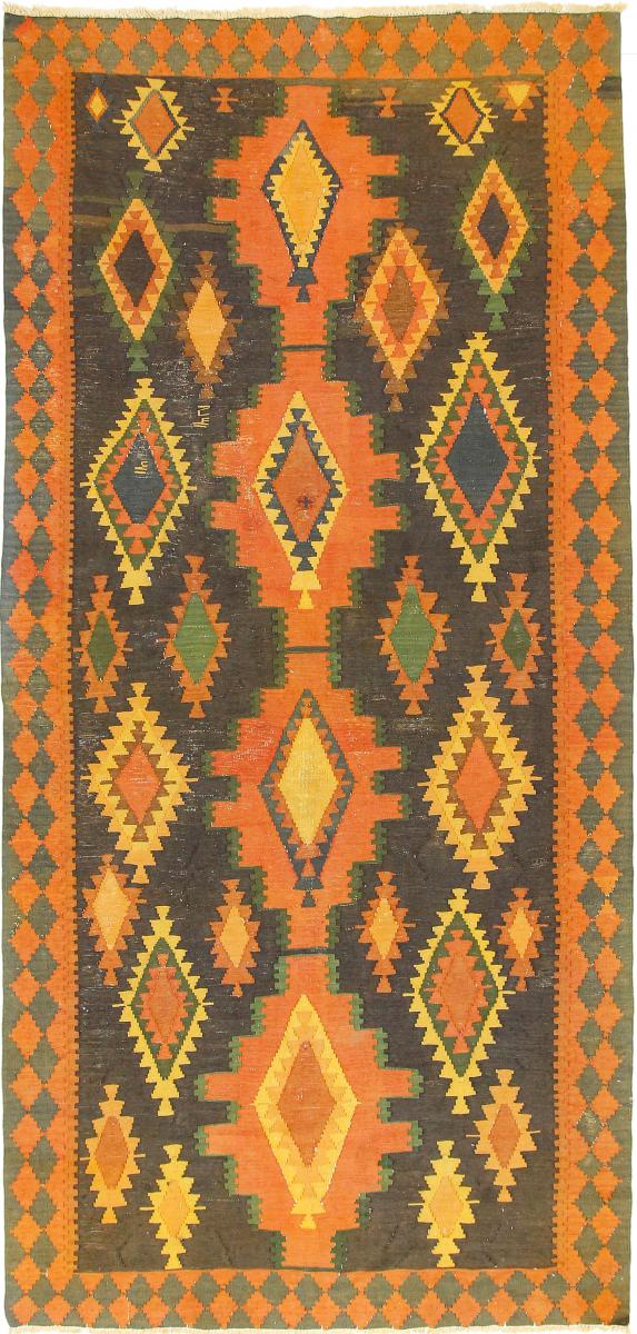 Persisk tæppe Kelim Fars Azerbaijan Antikke 315x150 315x150, Persisk tæppe Håndvævet
