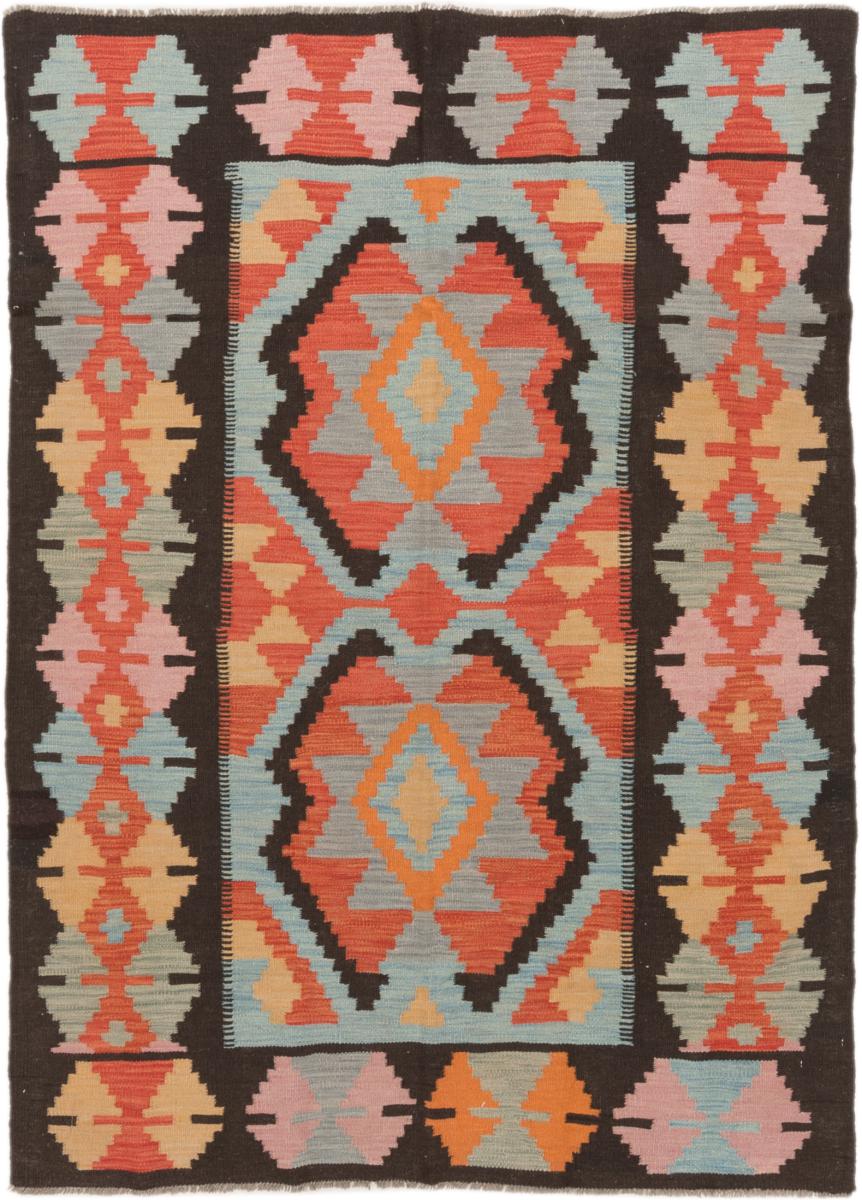 Afghan rug Kilim Afghan 6'6"x4'8" 6'6"x4'8", Persian Rug Woven by hand