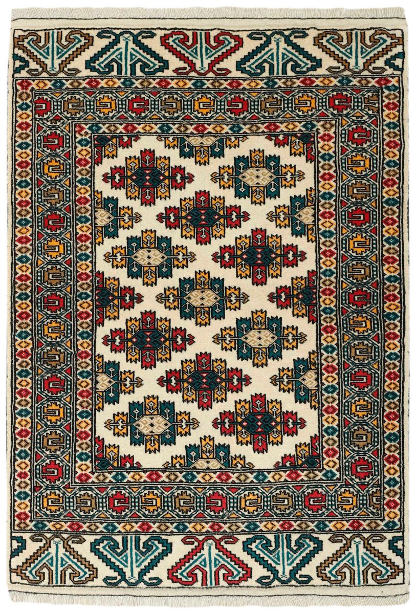  ペルシャ絨毯 トルクメン 4'1"x2'11" 4'1"x2'11",  ペルシャ絨毯 手織り
