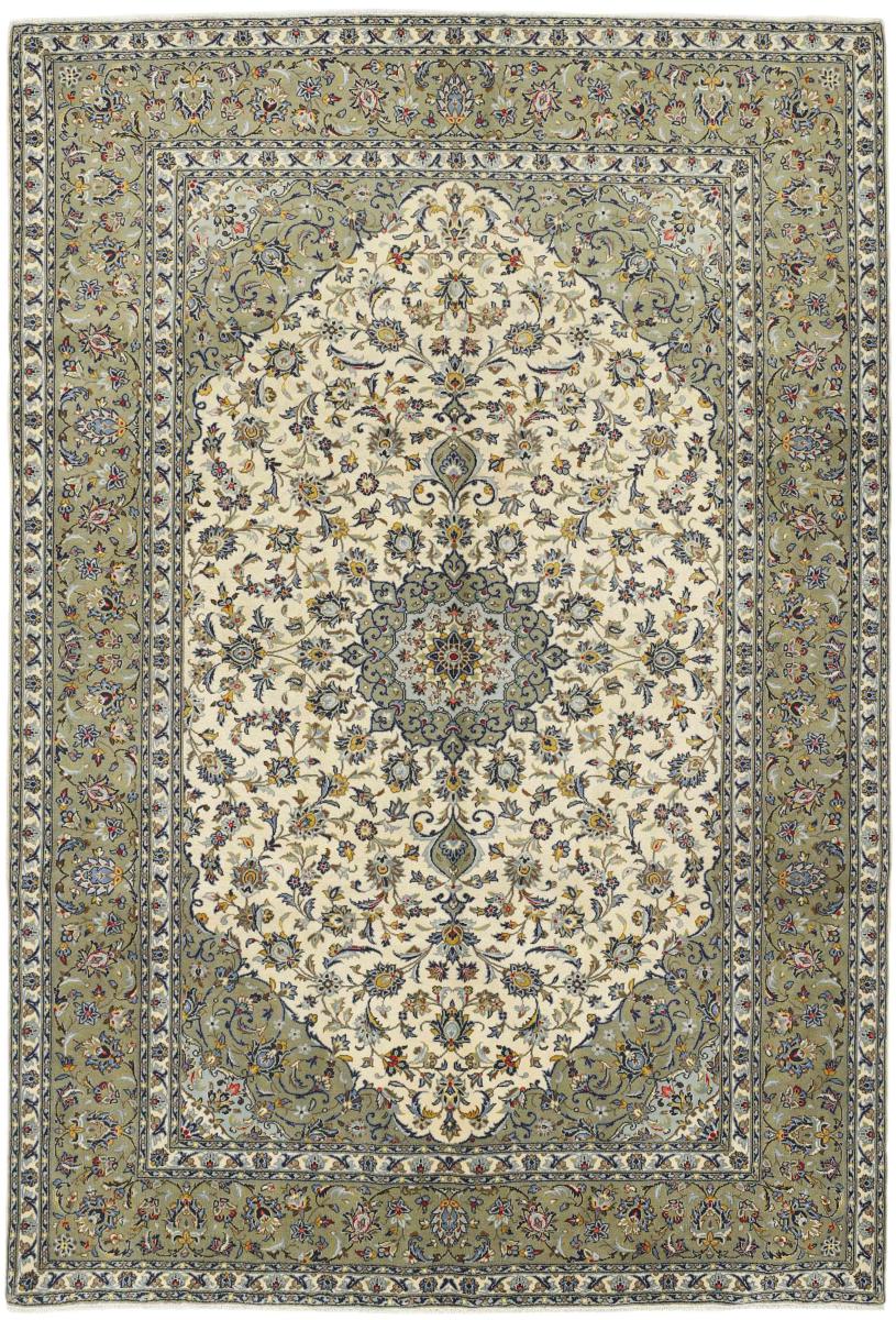 Persian Rug Keshan 9'9"x6'8" 9'9"x6'8", Persian Rug Knotted by hand