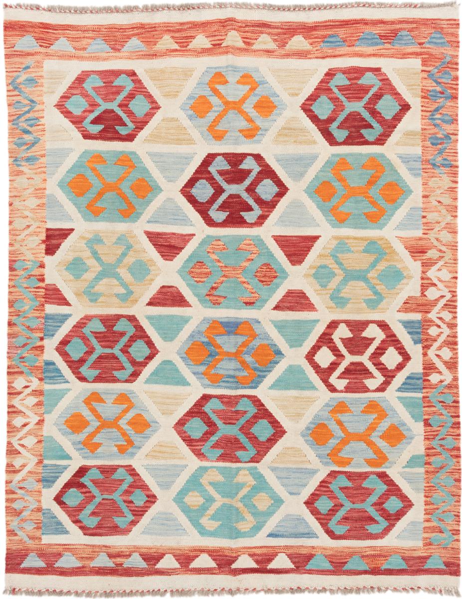 Afghansk tæppe Kelim Afghan 196x155 196x155, Persisk tæppe Håndvævet