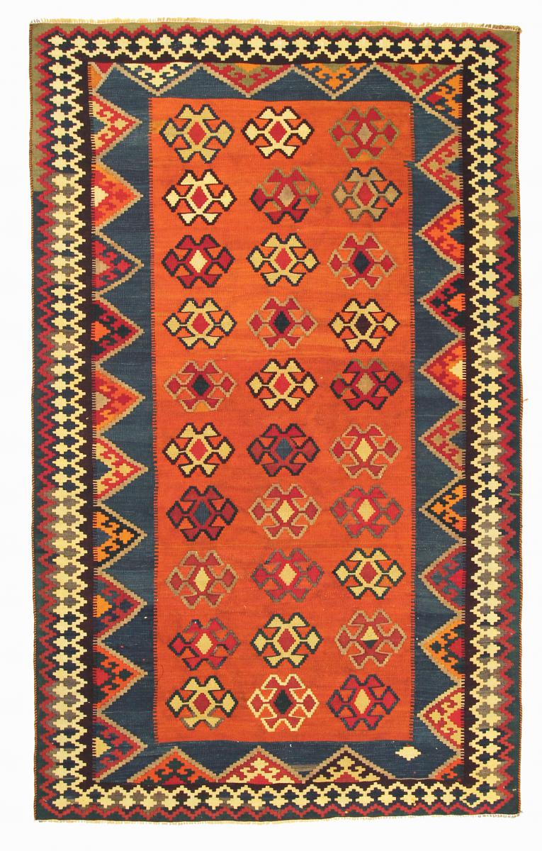 Persisk tæppe Kelim Fars Old Style 228x137 228x137, Persisk tæppe Håndvævet