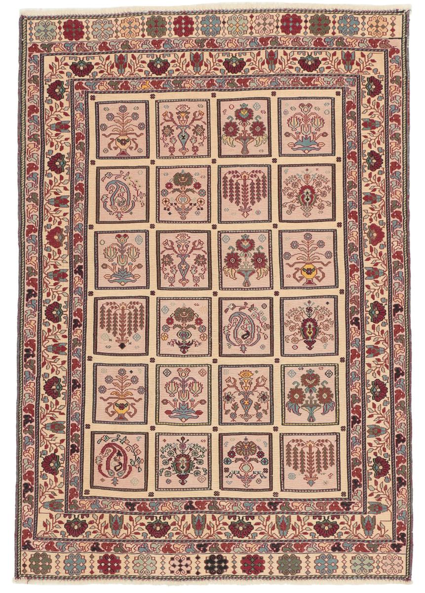 Persian Rug Kilim Fars Golbarjasta 144x95 144x95, Persian Rug Woven by hand