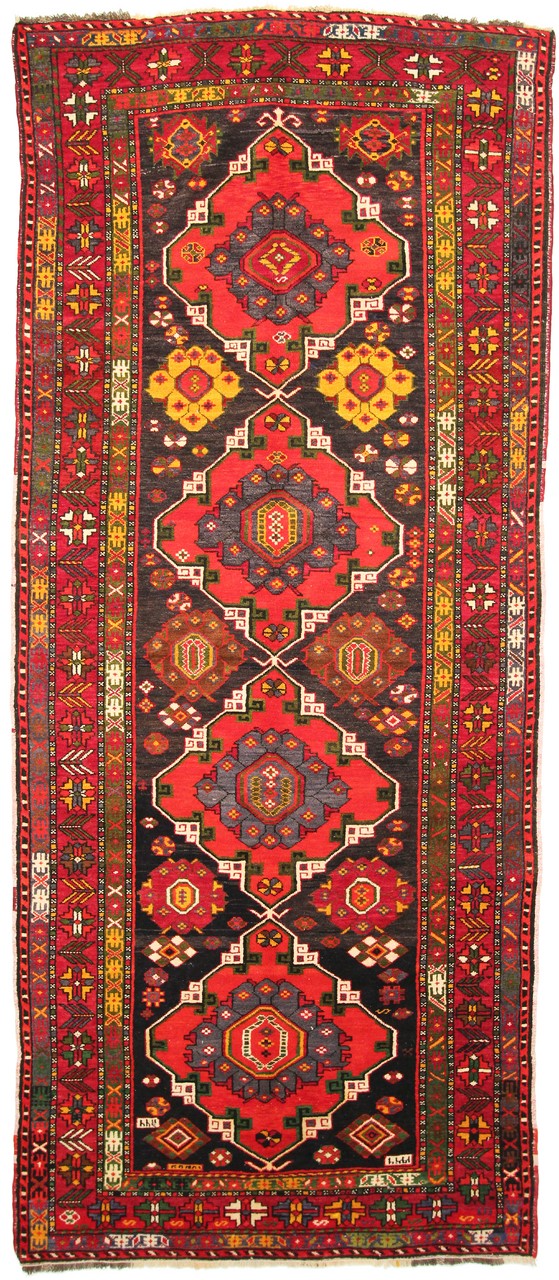 Persian Rug Azarbaijan Antique 10'2"x4'4" 10'2"x4'4", Persian Rug Knotted by hand