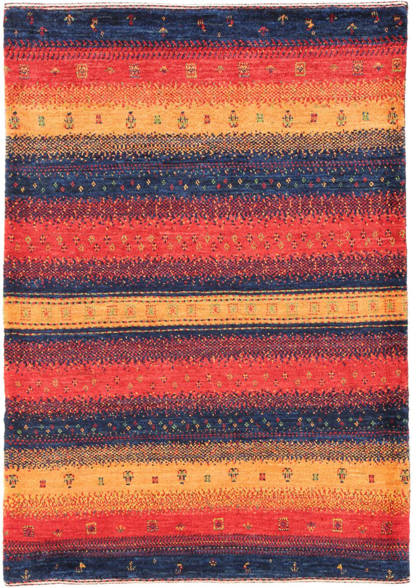 Persian Rug Persian Gabbeh Loribaft Atash 3'10"x2'9" 3'10"x2'9", Persian Rug Knotted by hand