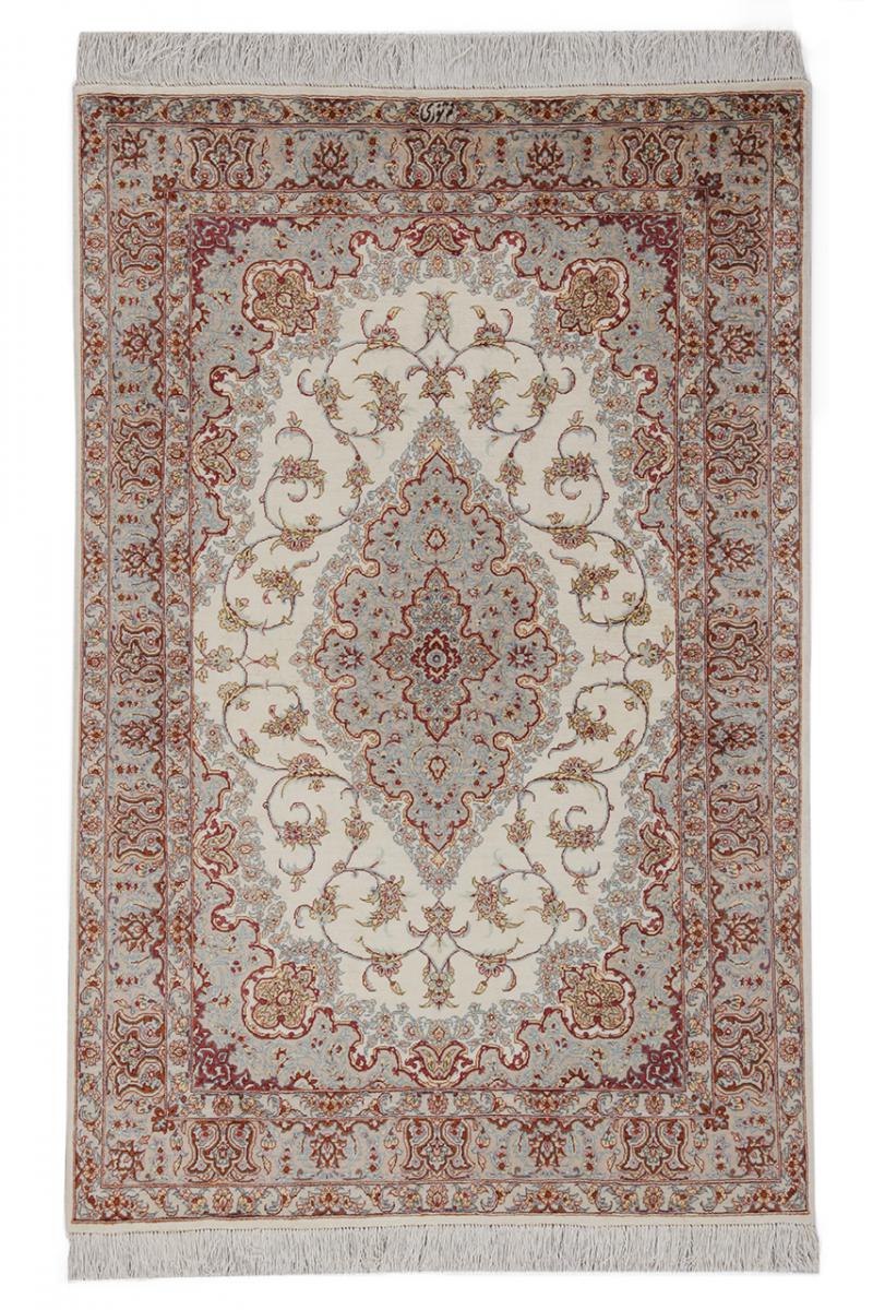 Persisk teppe Isfahan Silkerenning 151x99 151x99, Persisk teppe Knyttet for hånd