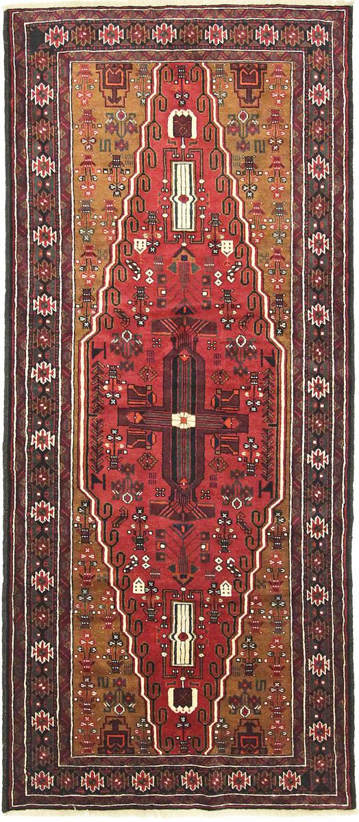 Tapis persan Kordi 296x128 296x128, Tapis persan Noué à la main