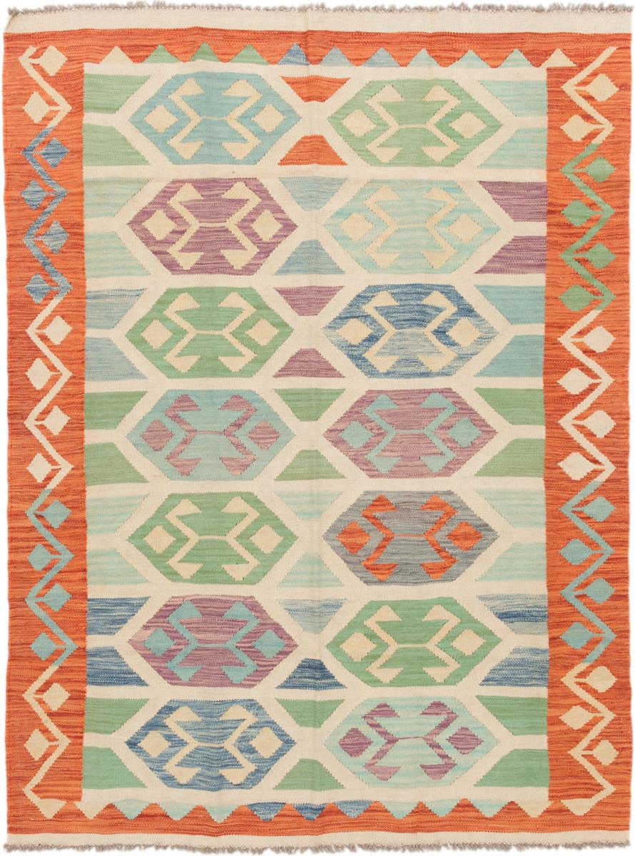Afghan rug Kilim Afghan 6'6"x4'10" 6'6"x4'10", Persian Rug Woven by hand