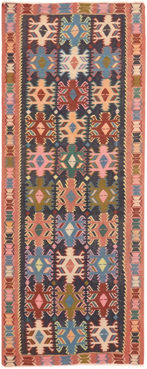 Tapete persa Kilim Fars Azerbaijan Antigo 376x150 376x150, Tapete persa Tecido à mão