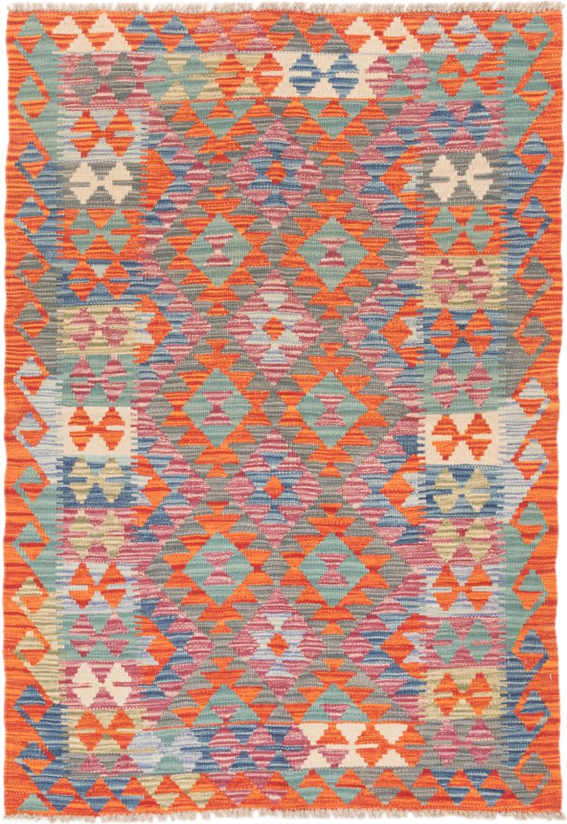 Alfombra afgana Kilim Afghan 138x98 138x98, Alfombra persa Tejido a mano