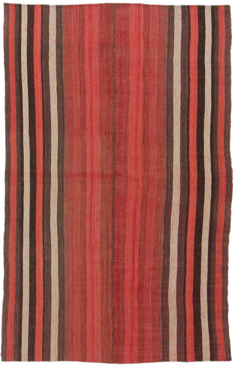 Tappeto persiano Kilim Fars Antico 8'3"x4'7" 8'3"x4'7", Tappeto persiano Tessuto a mano