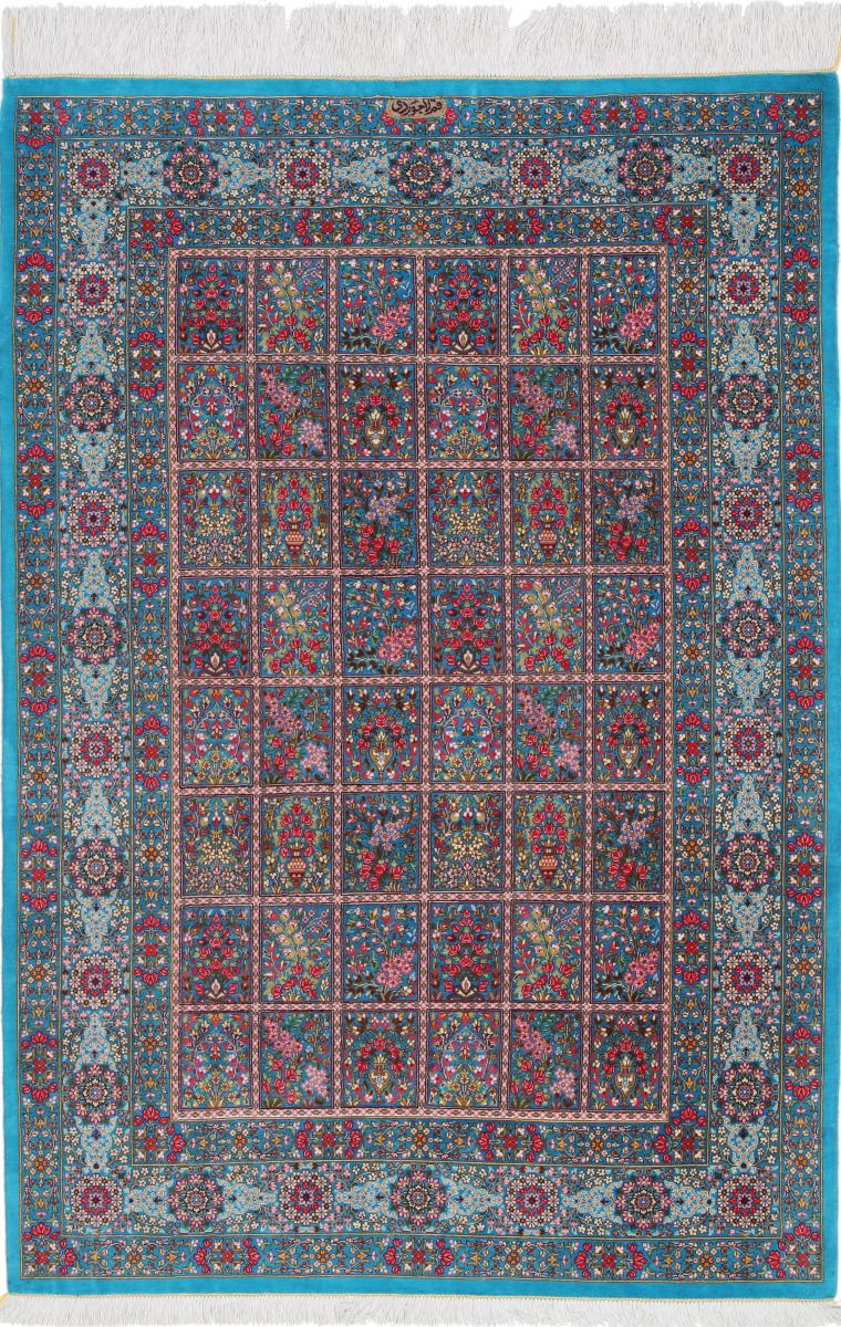 Persian Rug Qum Silk 144x97 144x97, Persian Rug Knotted by hand