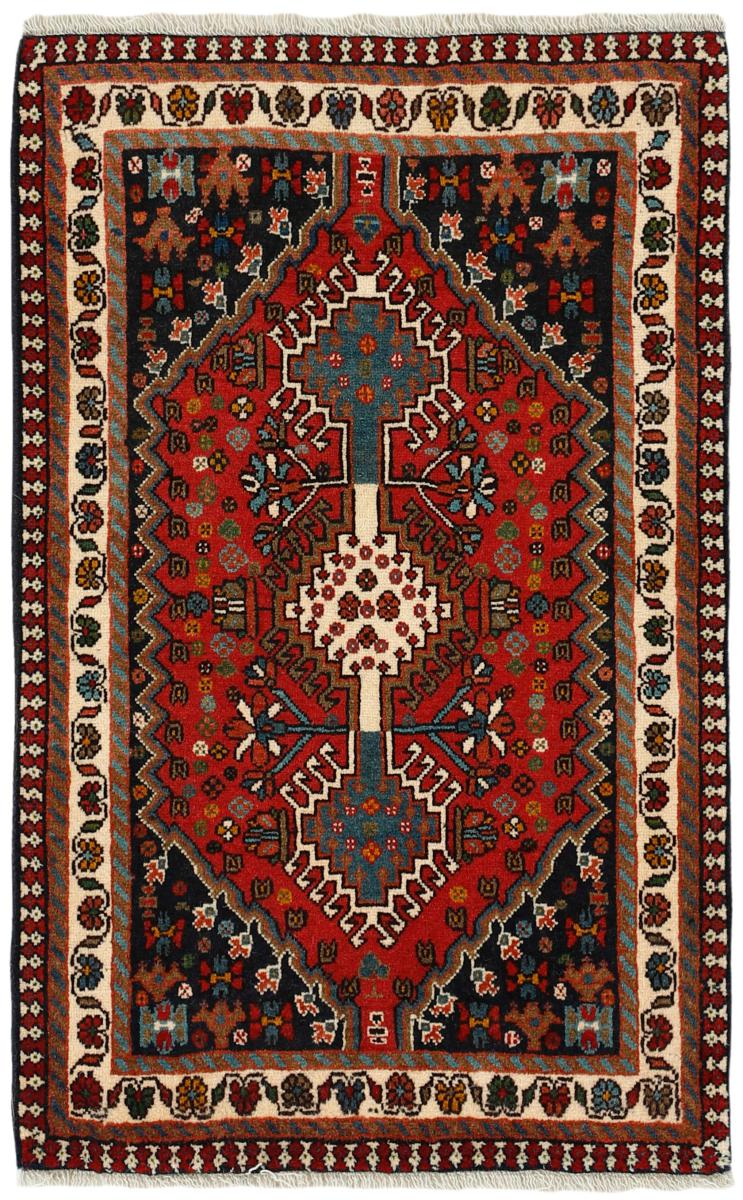 Persian Rug Yalameh 3'4"x2'2" 3'4"x2'2", Persian Rug Knotted by hand