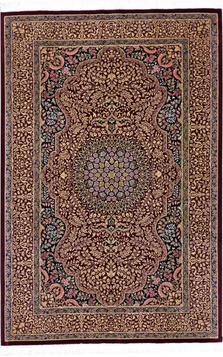 Persialainen matto Ghom Silkki 149x101 149x101, Persialainen matto Solmittu käsin