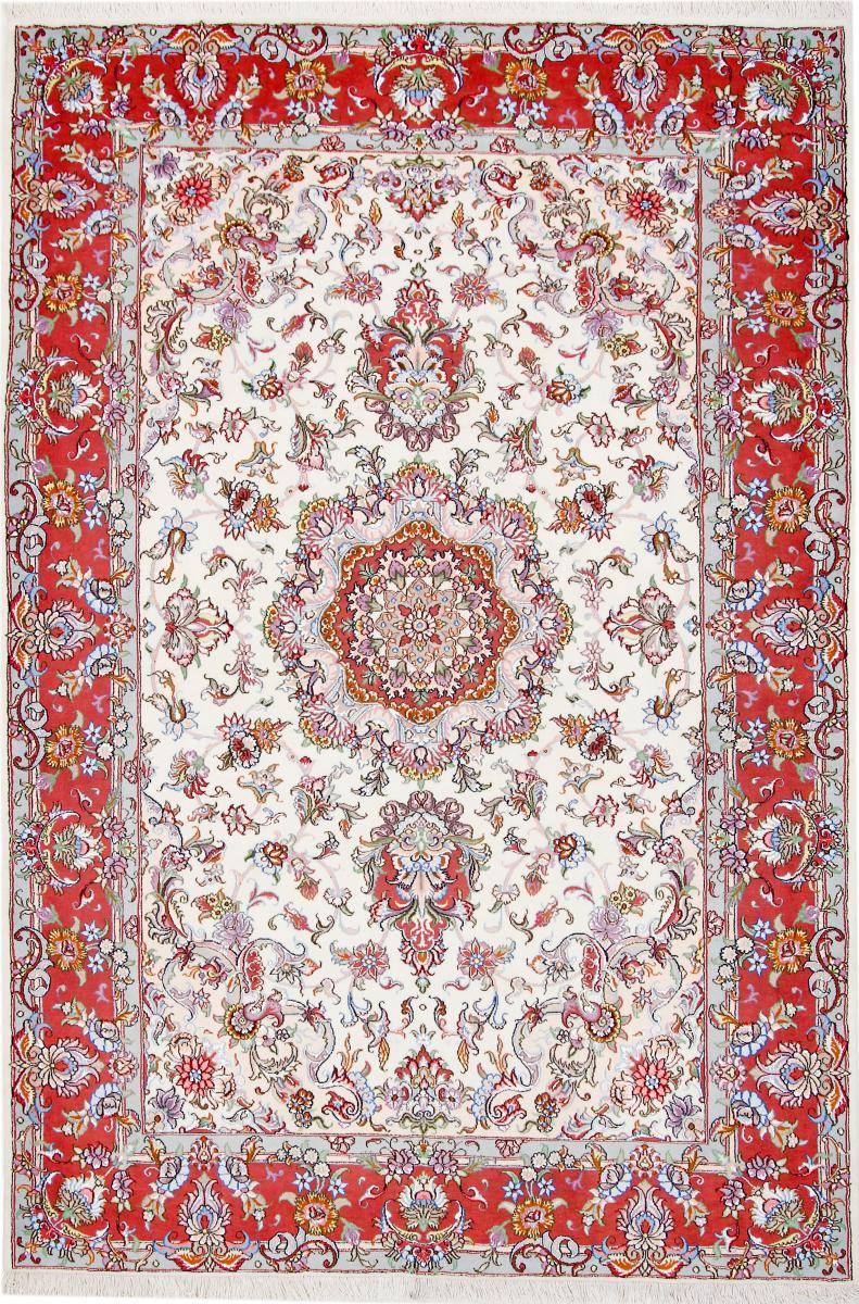 Persian Rug Tabriz 9'8"x6'7" 9'8"x6'7", Persian Rug Knotted by hand