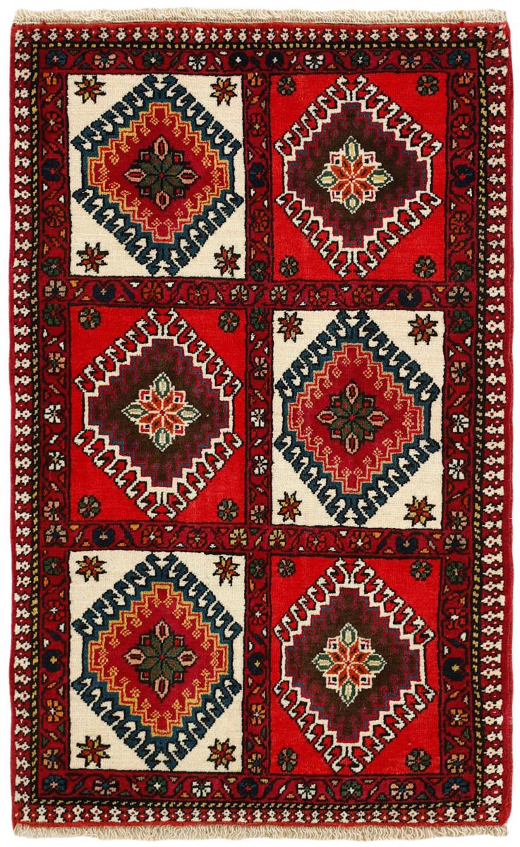 Persian Rug Yalameh 3'5"x2'1" 3'5"x2'1", Persian Rug Knotted by hand
