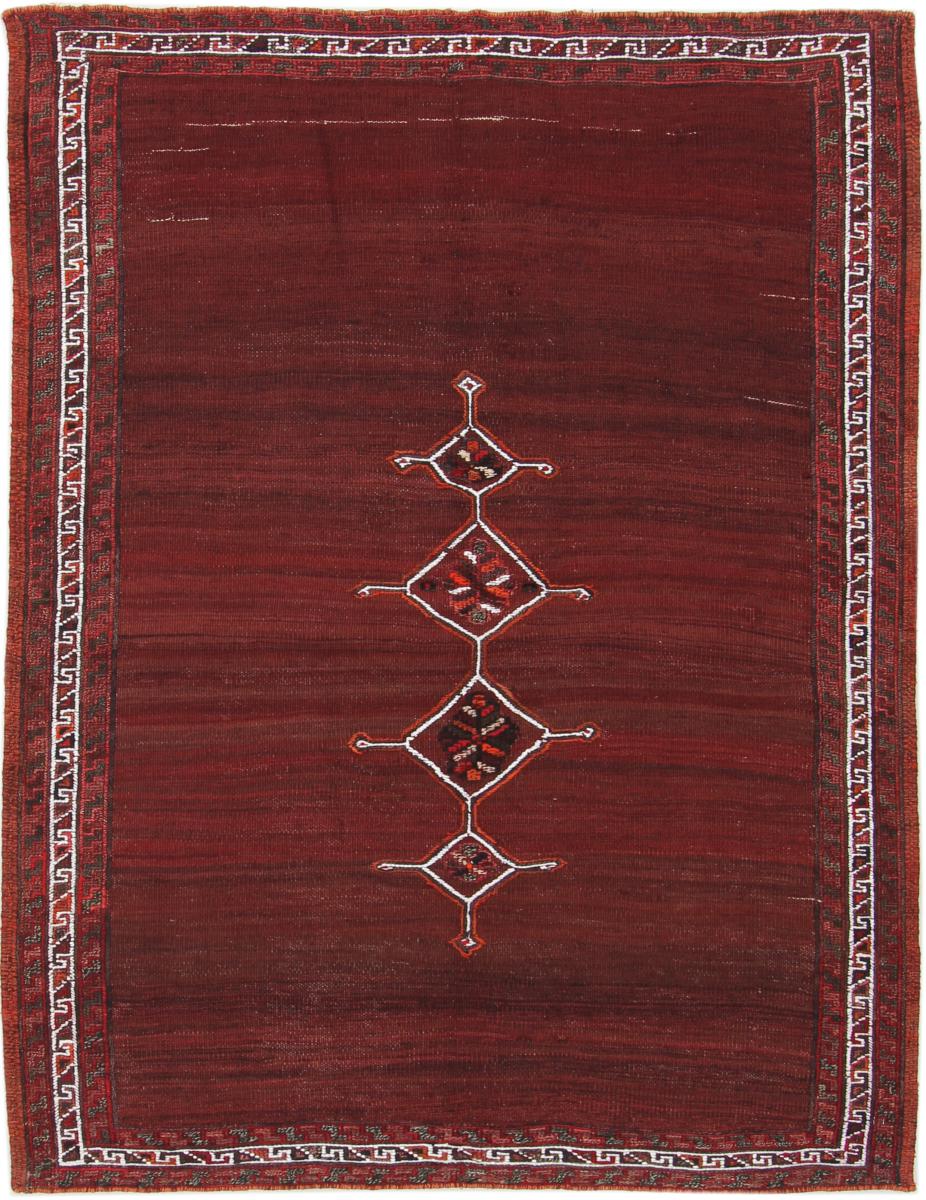 Persian Rug Kilim Fars Antique 5'7"x4'2" 5'7"x4'2", Persian Rug Woven by hand