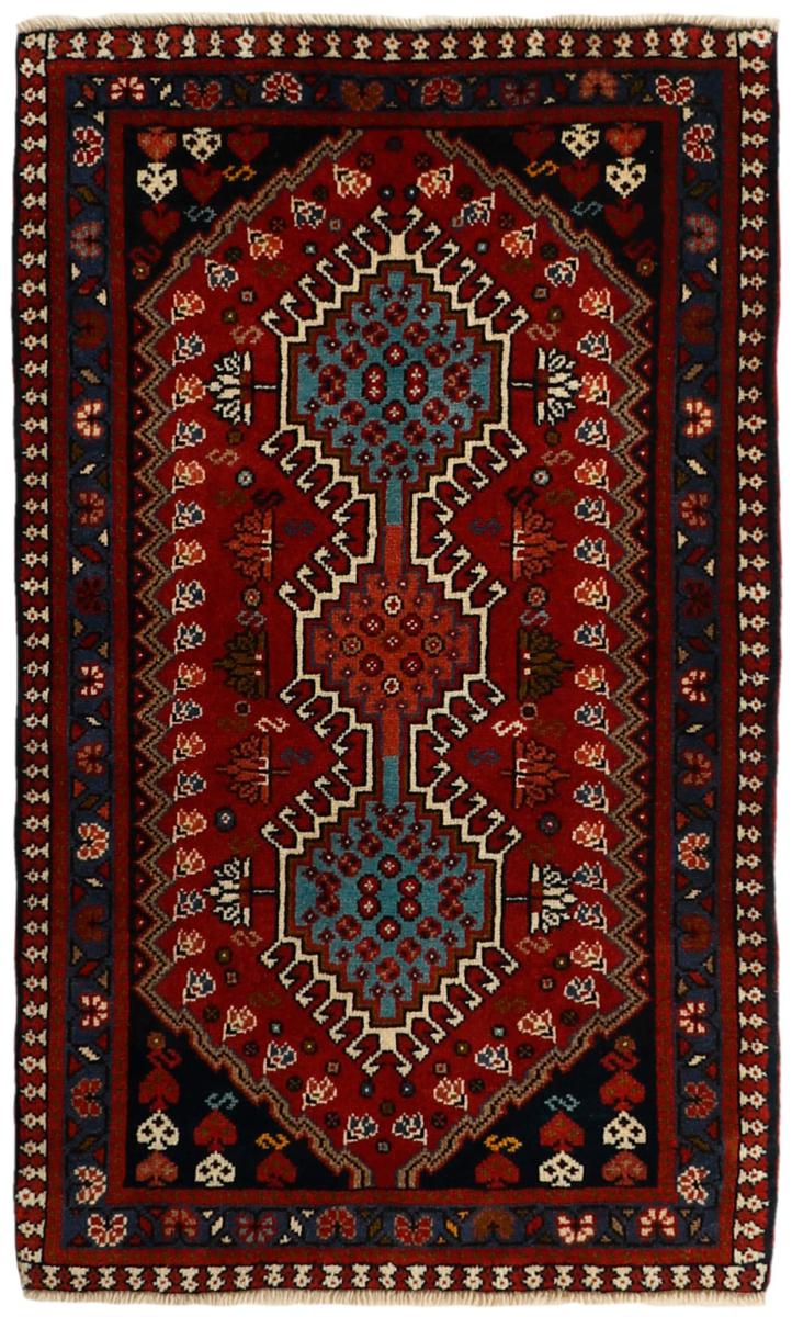 Persian Rug Yalameh 3'5"x1'11" 3'5"x1'11", Persian Rug Knotted by hand