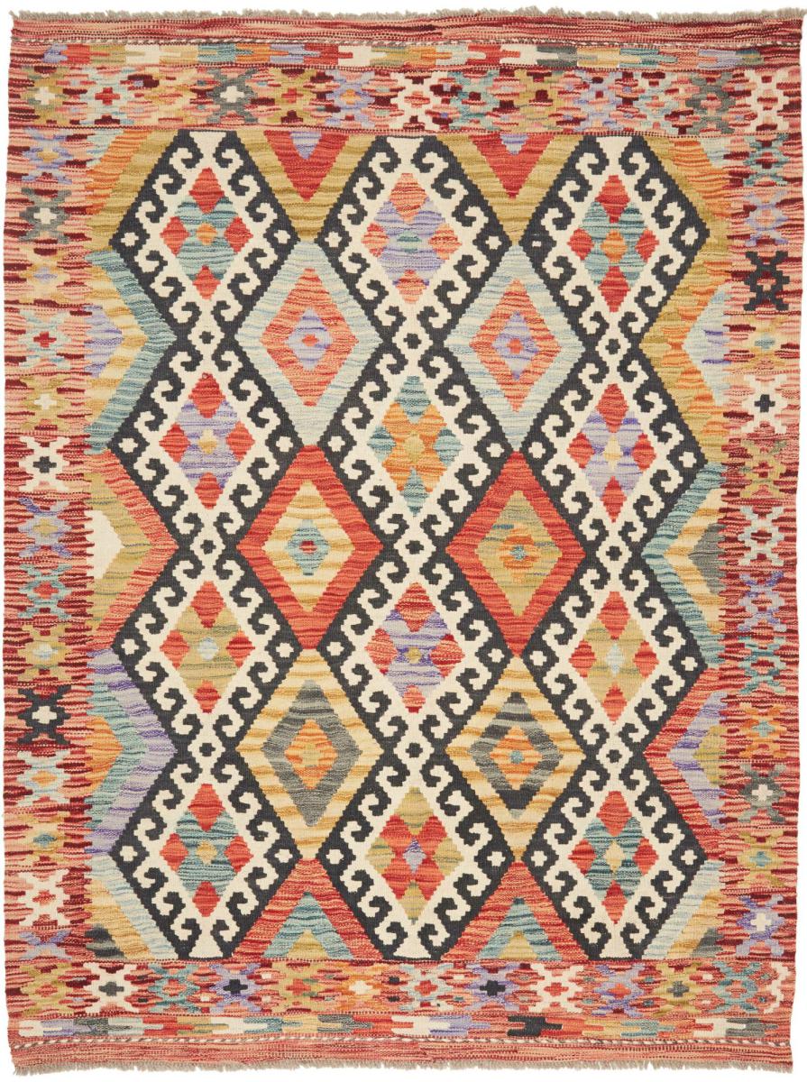 Afghan rug Kilim Afghan 5'9"x4'6" 5'9"x4'6", Persian Rug Woven by hand