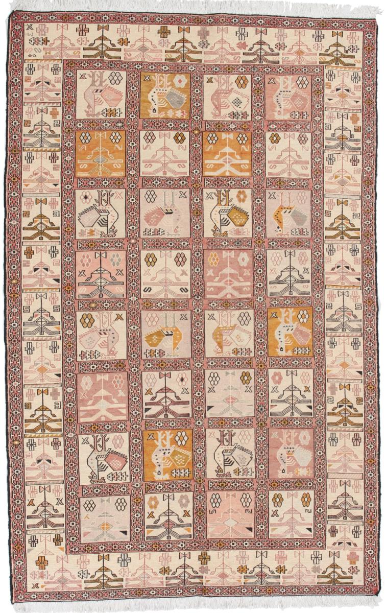 Persisk matta Kilim Fars Silkesvarp 193x120 193x120, Persisk matta handvävd 